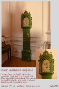 Lacquered Longcase Black Green red