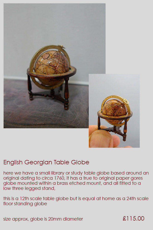 table globe in wooden stand, georgian